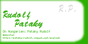 rudolf pataky business card